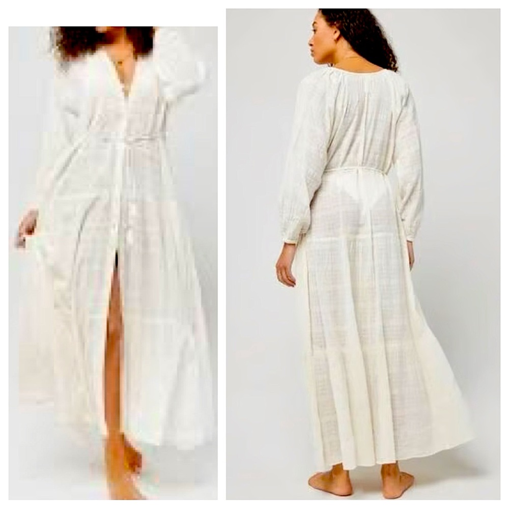 L*Space Cream Long Sleeve Women’s Dress Size Large